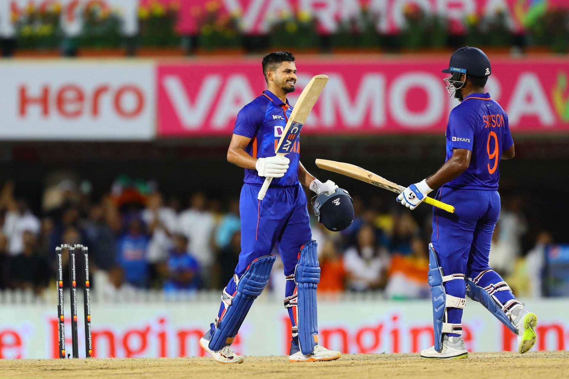 Shreyas Iyer and Sanju Samson stayed till the end to finish the game. (Credits: Twitter)